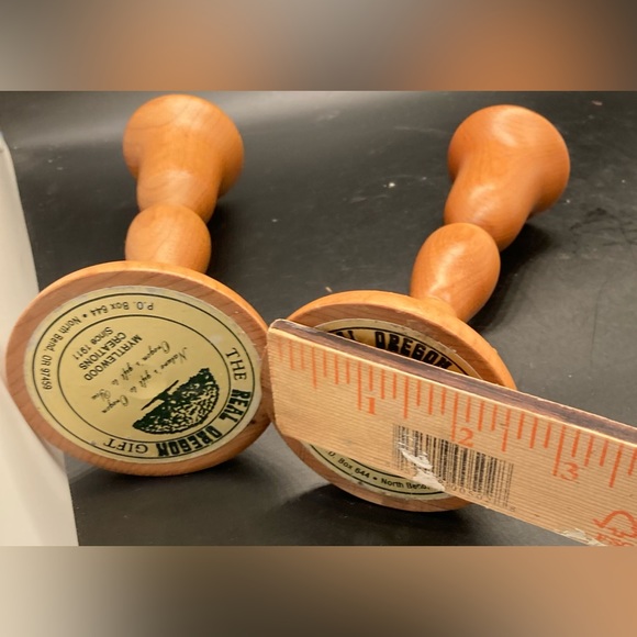 6' Myrtelwood Tapered Candlestick Holder Set Golden Stain Made On Oregon Coast - Picture 5 of 10